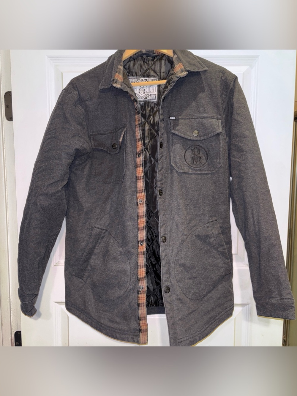Rebel 8  California Originals Charcoal Skater Punk Streetwear Jacket S Quilted